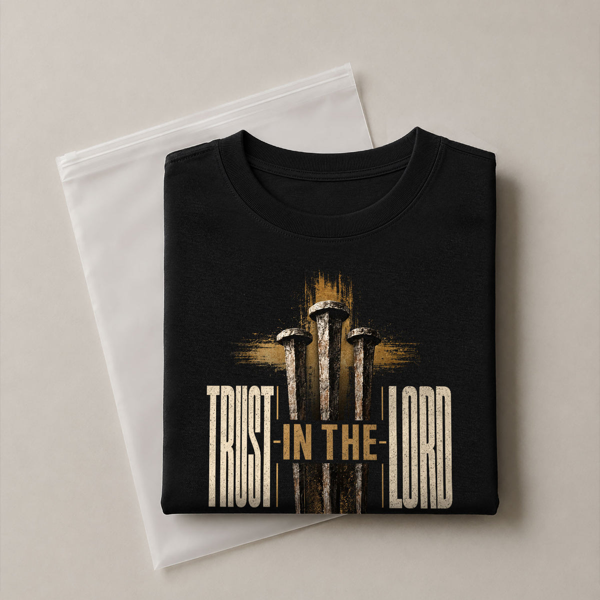 Trust In The Lord T Shirt Christian Proverbs 3 5 6 Bible Verse Faith Cross Tee - Rust Field Wear