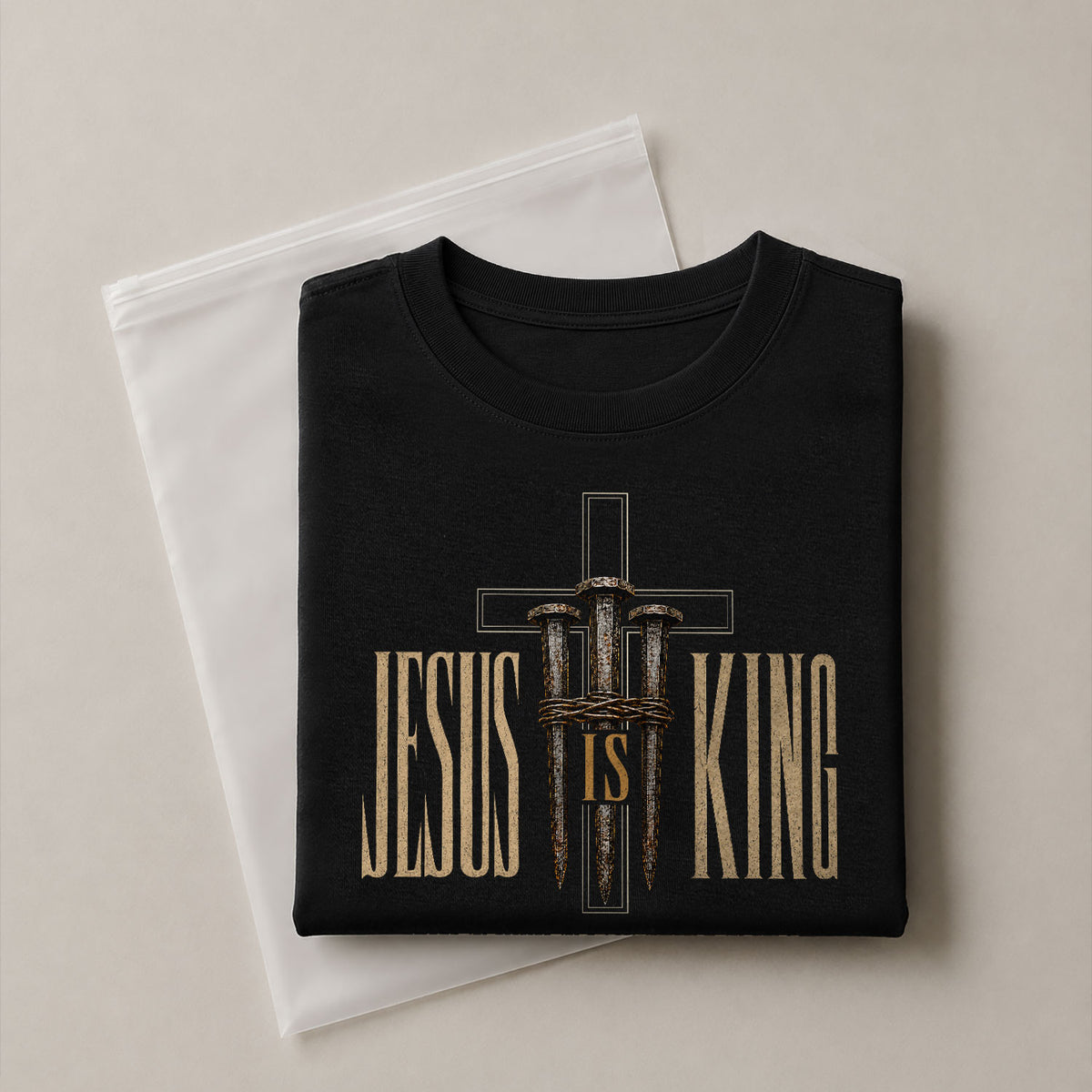 Jesus Is King T Shirt Christian Cross Nails John 14 6 Bible Verse Religious Apparel Tee - Rust Field Wear
