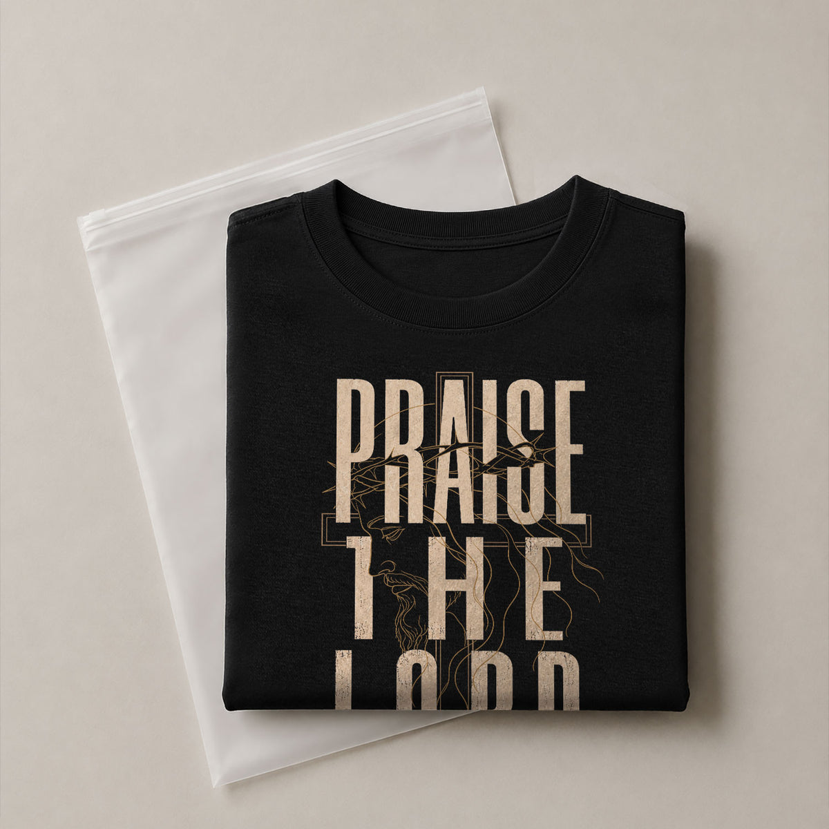 Praise The Lord Psalm 150 6 Jesus Portrait Graphic Christian T Shirt Apparel Men - Rust Field Wear