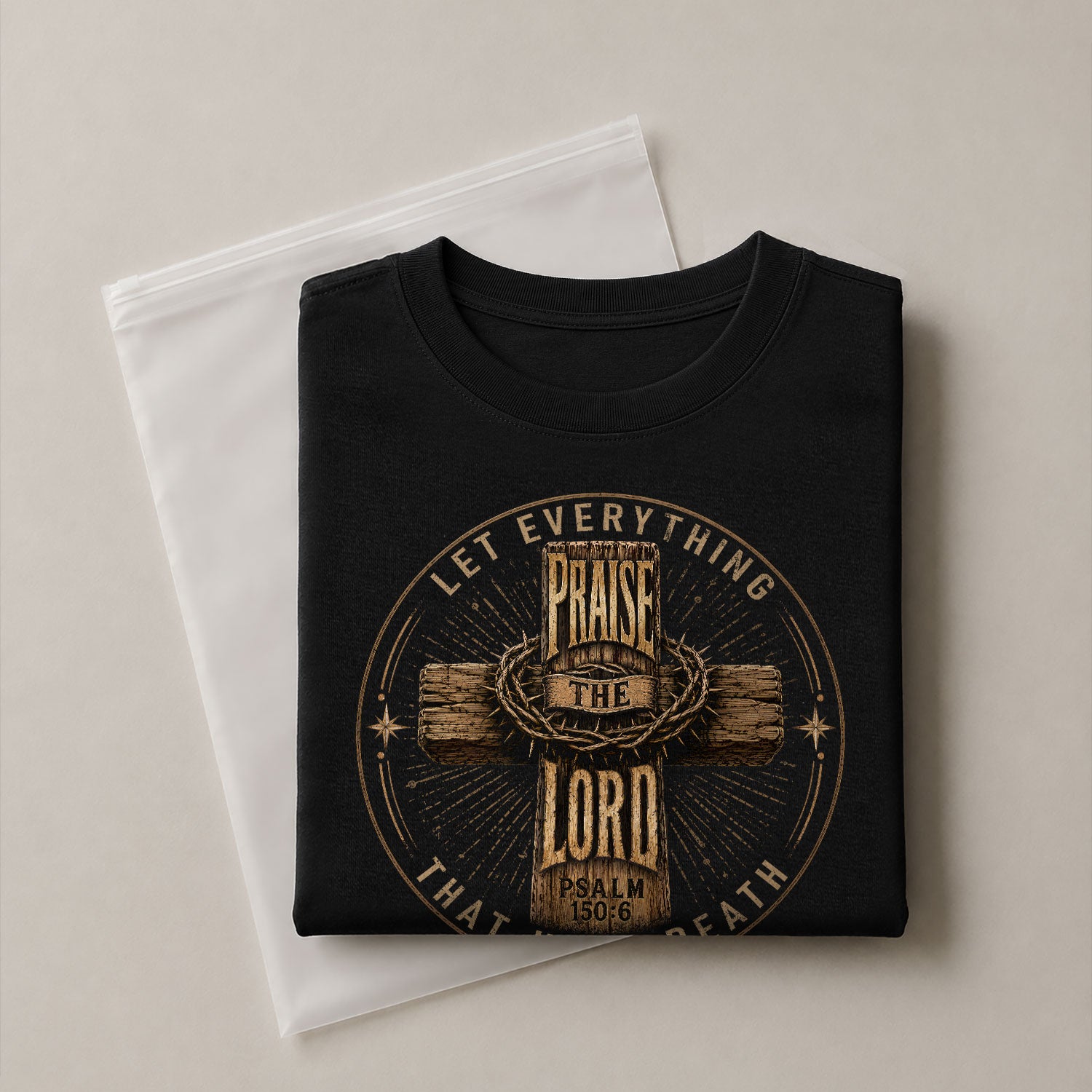 Let Everything That Has Breath Praise The Lord Scripture Christian Graphic Tee Men - Rust Field Wear