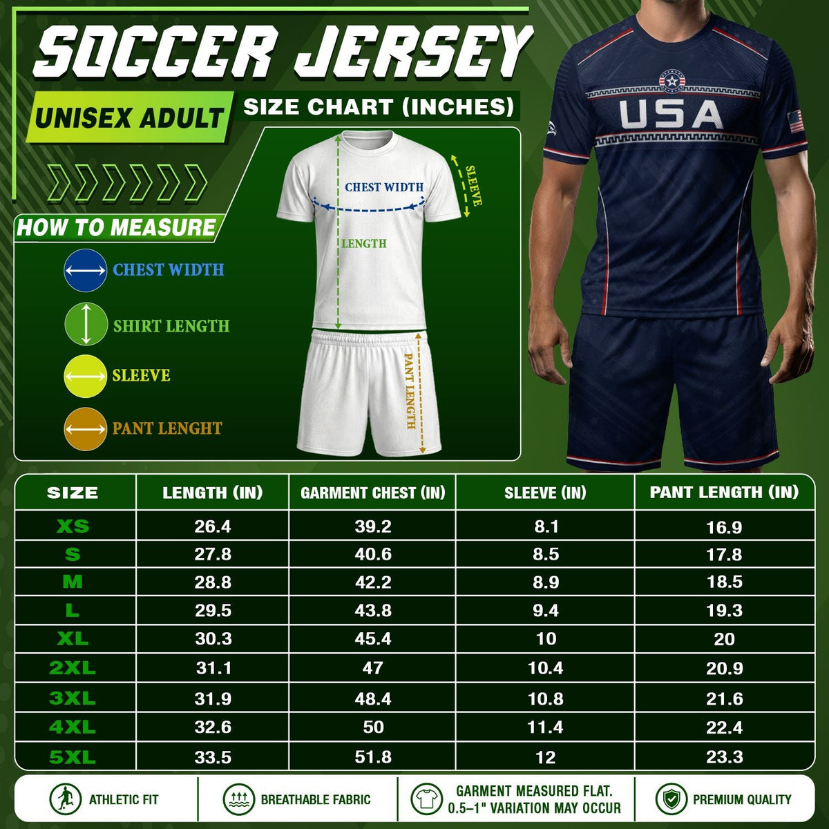 USA Soccer Jersey Navy Patriotic Eagle Graphic Athletic T-Shirt for Soccer Fans - Rust Field Wear