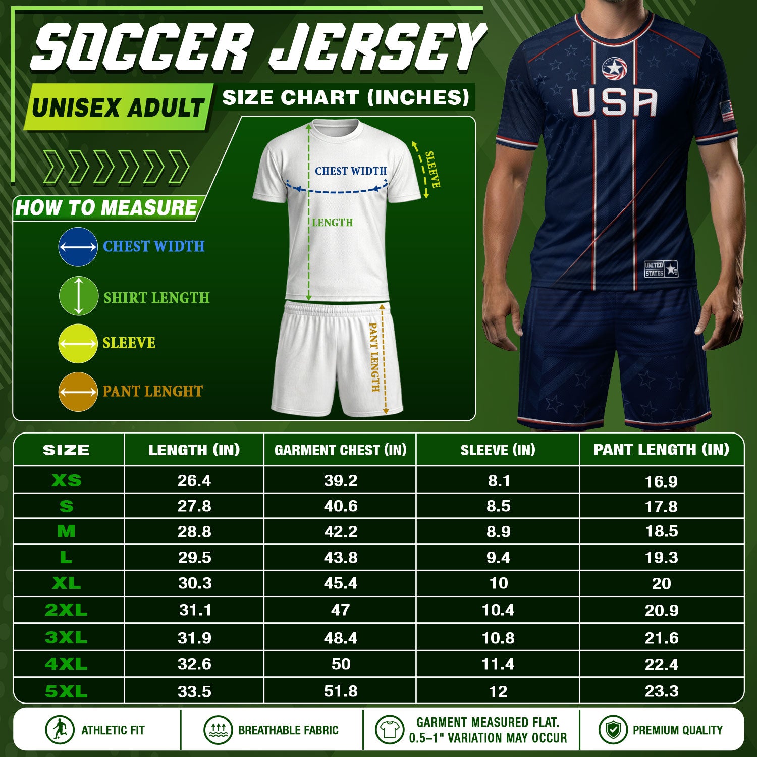 Navy USA Soccer Jersey American Flag Eagle Design Patriot Soccer Shirt for Men Women