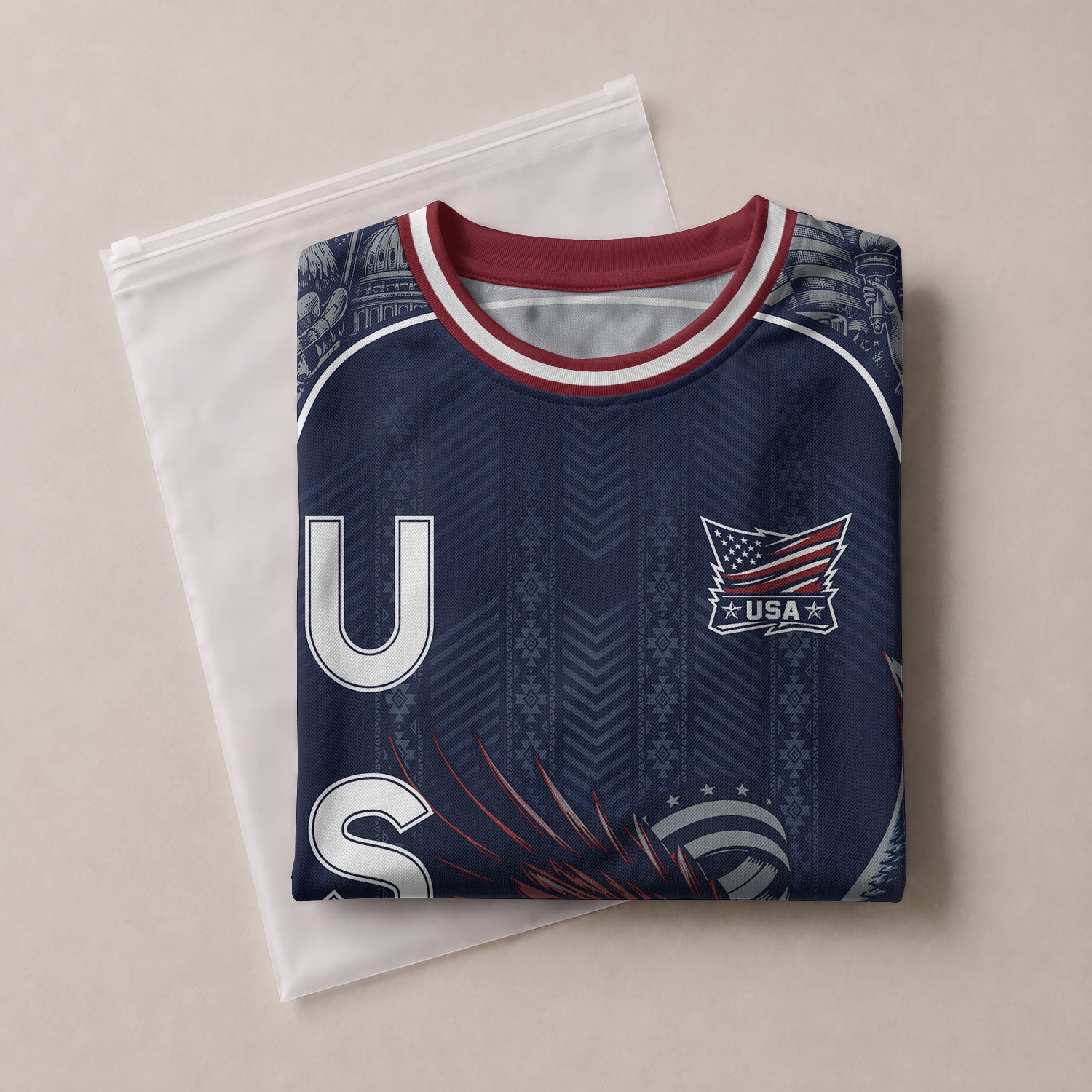 USA Soccer Jersey Kids Shorts Set Navy Athletic Football Shirt and Shorts Outfit