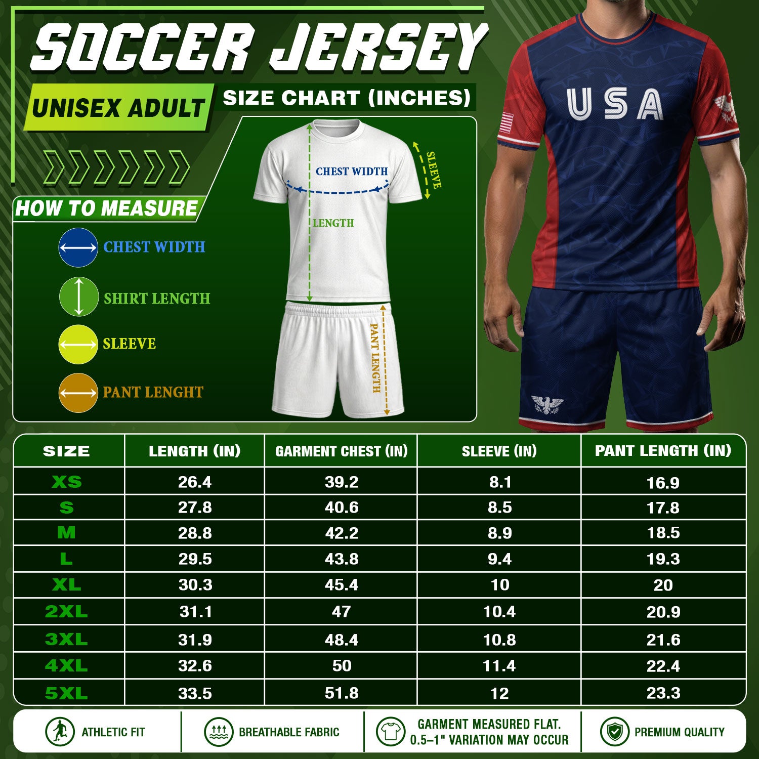 Navy Orange USA Soccer Jersey Men Patriotic Stars Stripes American Football Shirt Fan Gear