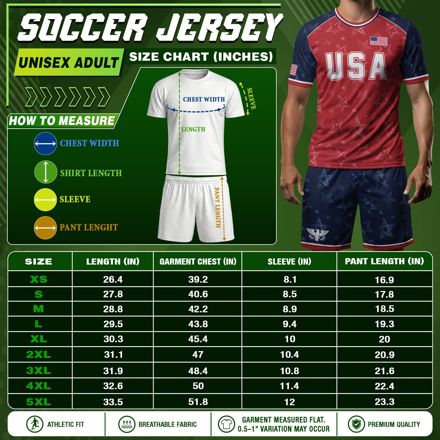Orange Navy USA Soccer Jersey Men Patriotic United States Football Shirt White Eagle Crest Gift