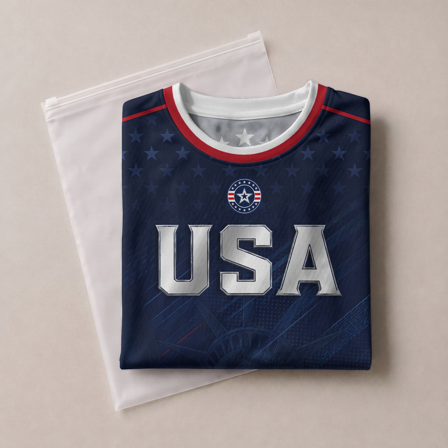 USA Kids Soccer Jersey Set Navy Blue Eagle Shield Youth Football Kit