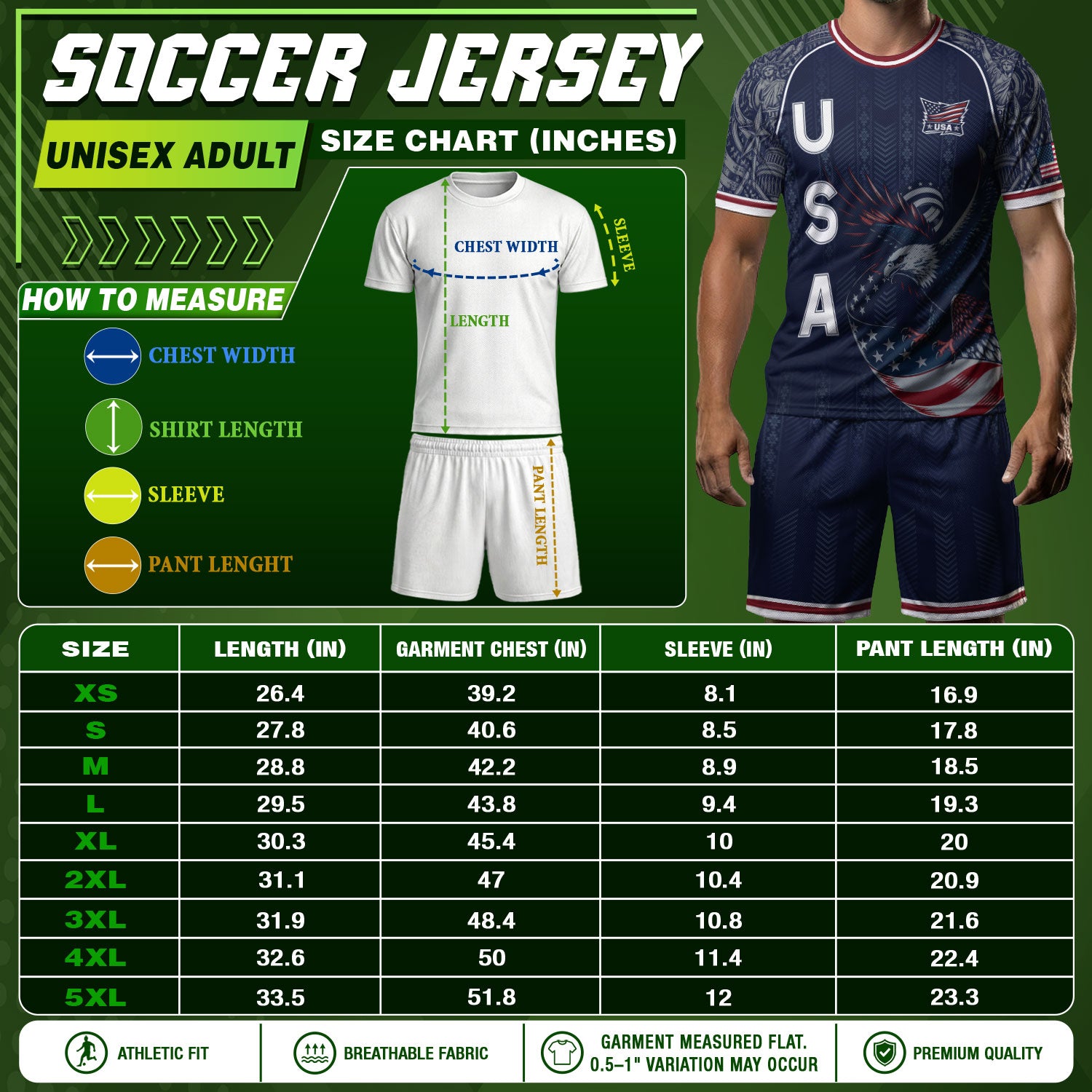 Navy Blue USA Soccer Jersey Bald Eagle Football Shirt Patriotic American Flag Sports Fan Apparel for Men