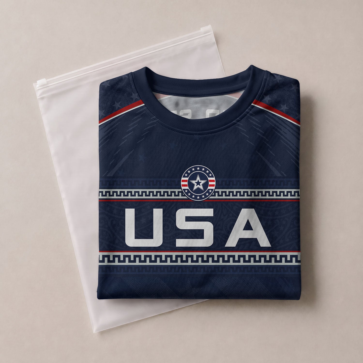 USA Kids Soccer Jersey Set Navy Blue Chest Stripe Youth Football Kit
