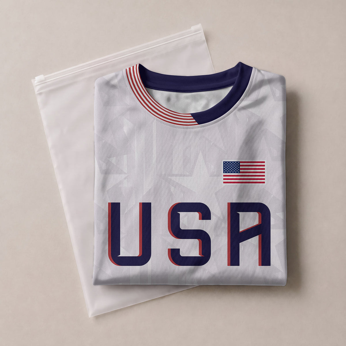 USA Kids Soccer Jersey Youth White Patriotic Stars Eagle Graphic Football Shirt - Rust Field Wear