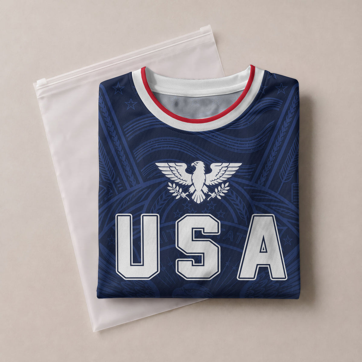 USA Eagle Patriotic Soccer Jersey Adult Navy Blue American Flag Independence Shirt