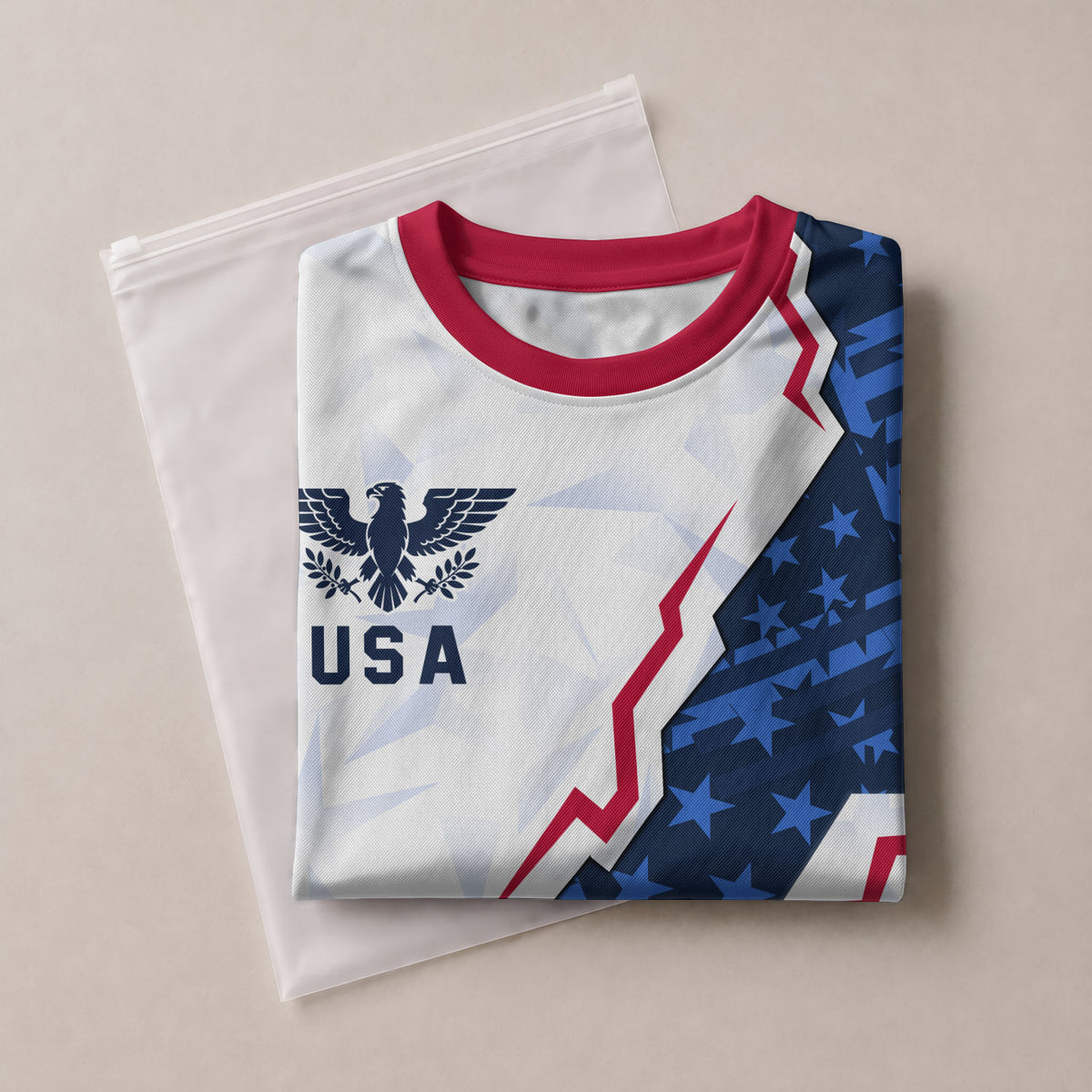 USA Eagle Soccer Jersey Adult American Pride Patriotic Soccer Fan Graphic Shirt