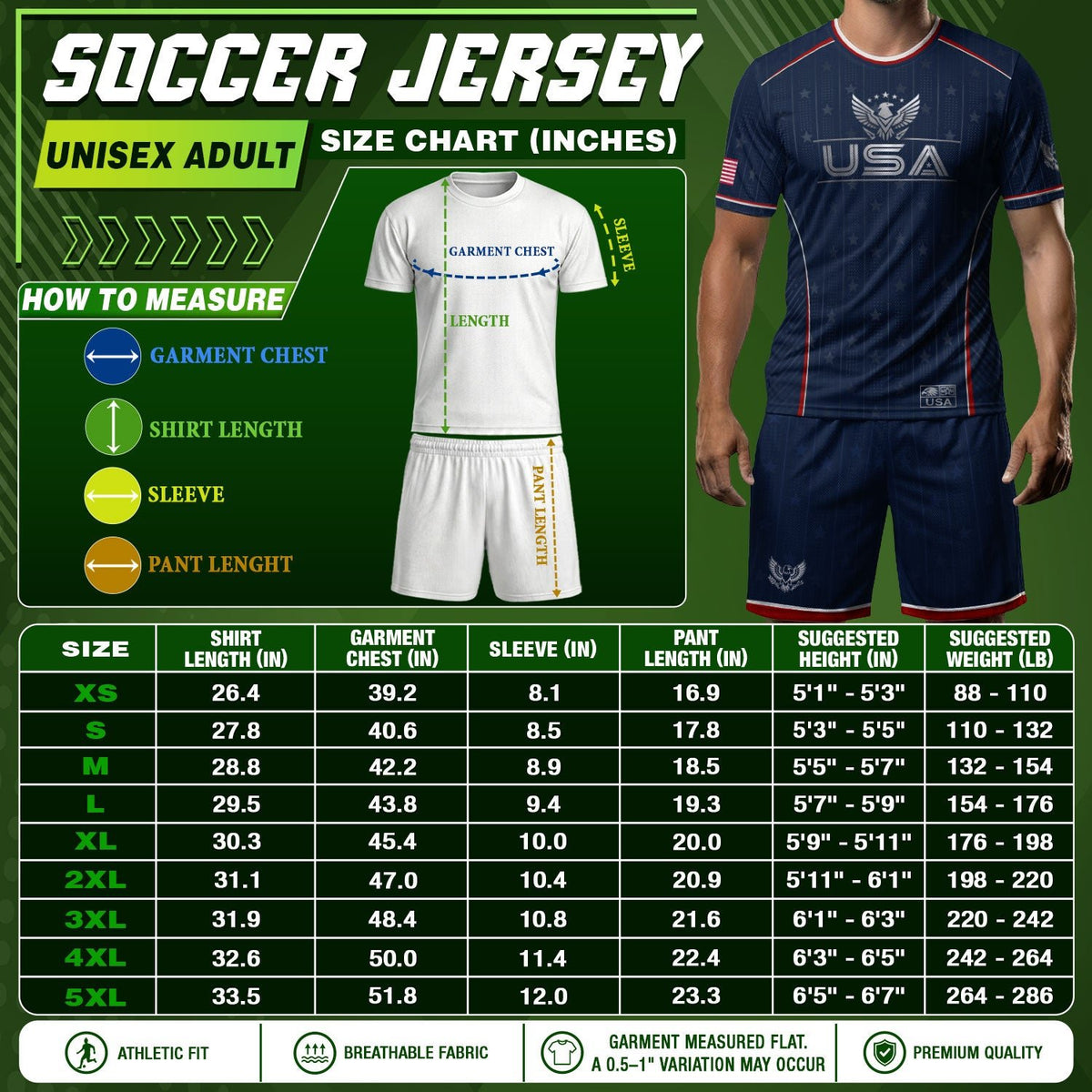 USA Soccer Jersey Adult Navy Blue Patriotic Pinstripe Shirt United States Team Tee - Rust Field Wear