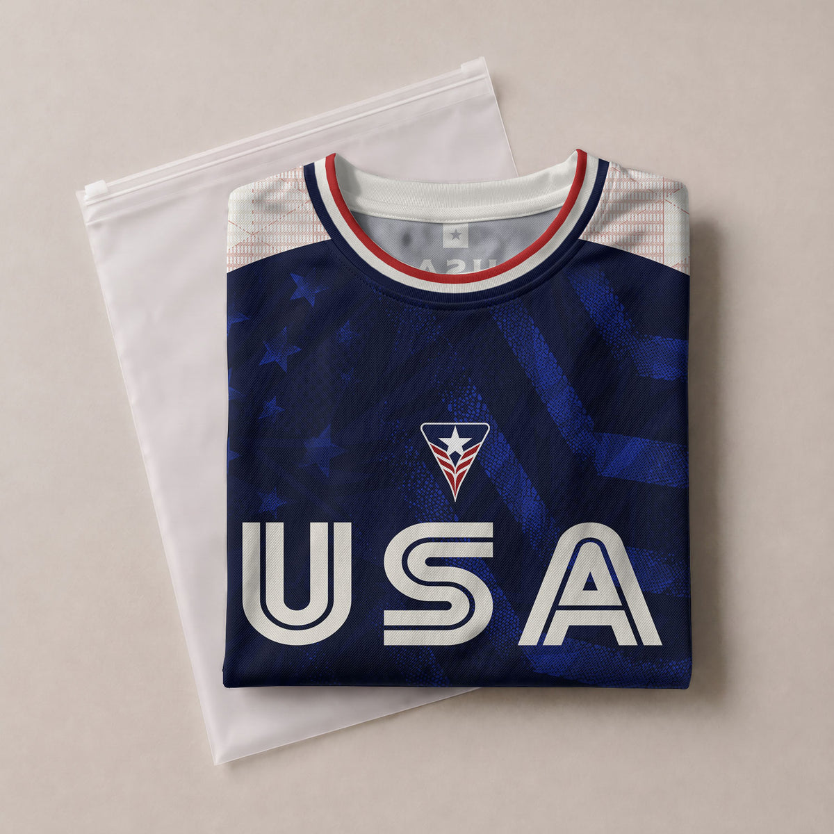 Kids USA Soccer Jersey Youth Children Patriotic Subtle Star Pattern United States Tee - Rust Field Wear