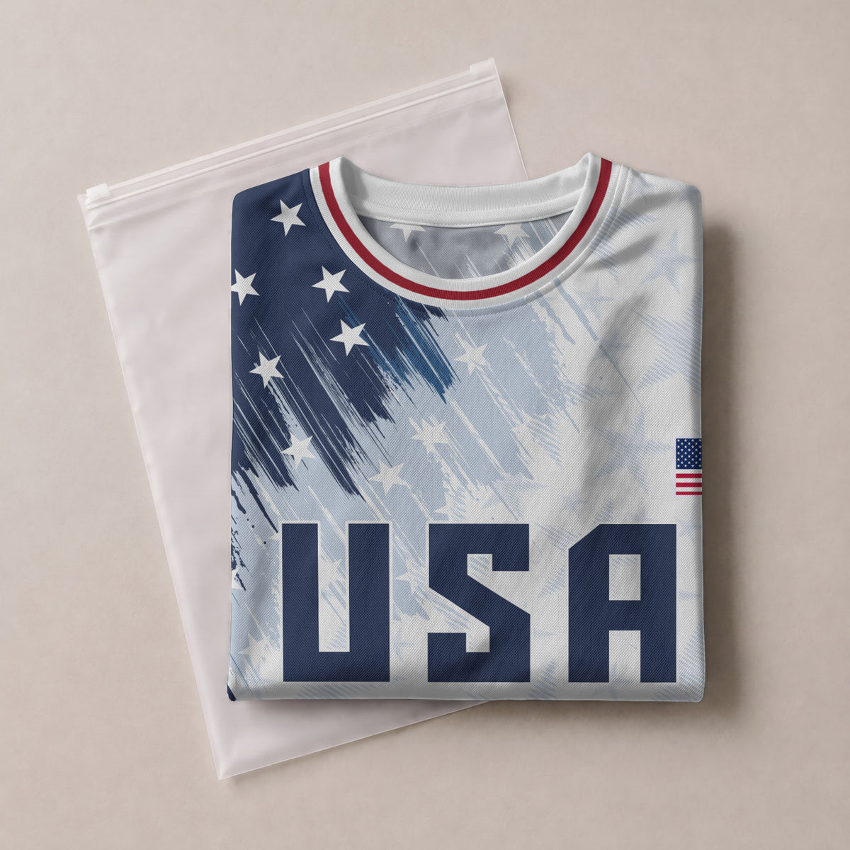 USA Soccer Jersey White Custom American Football Shirt Graphic Patriotic Tee Men - Rust Field Wear
