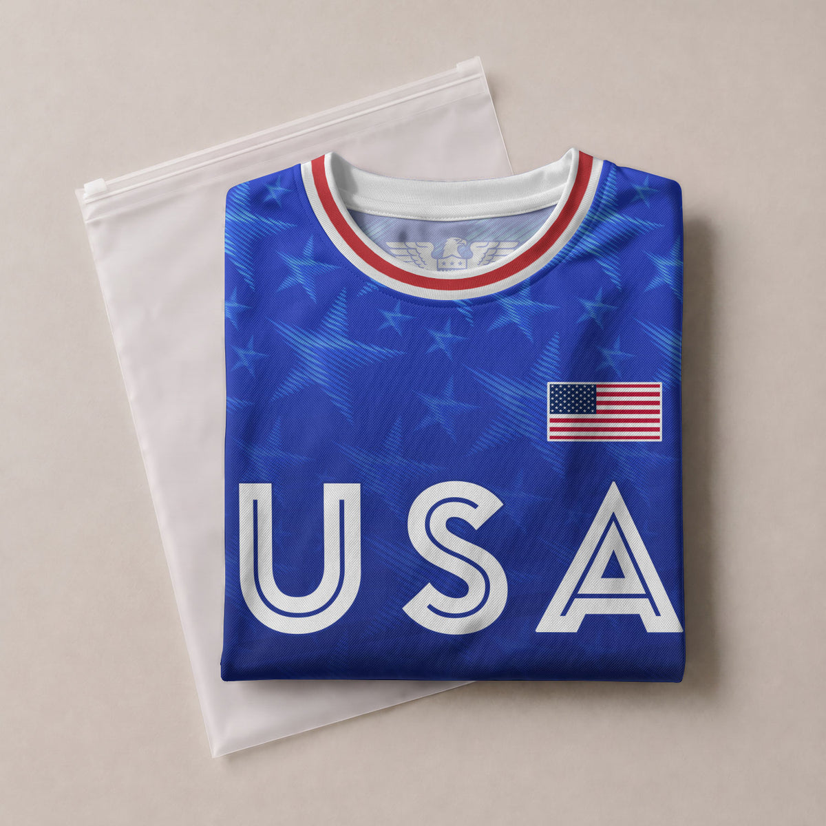 USA Soccer Jersey Blue Personalized American Football Shirt All Over Stars Print Men - Rust Field Wear