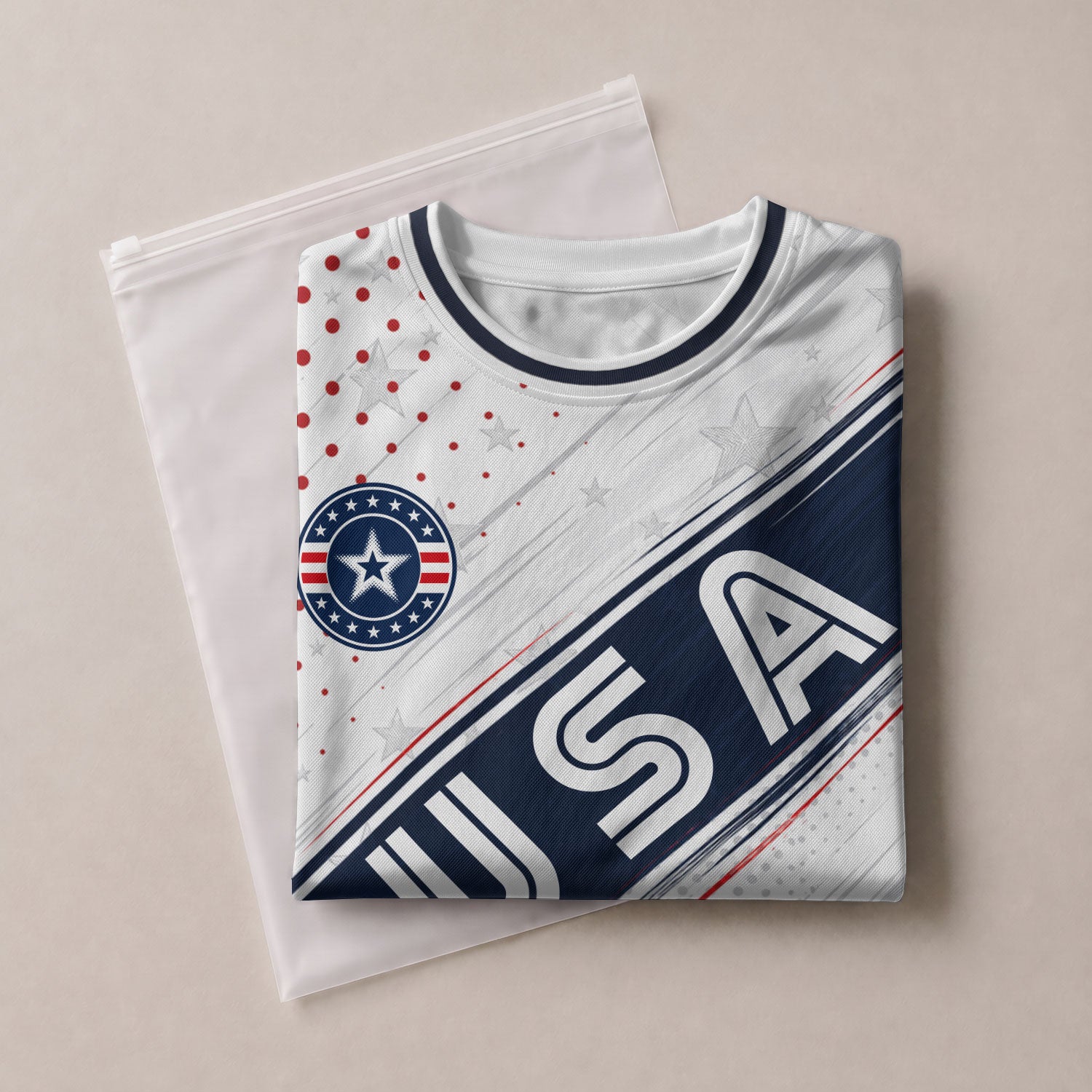 Custom Adult White Soccer Jersey - Personalized Name & Number USA Patriotic Sportswear