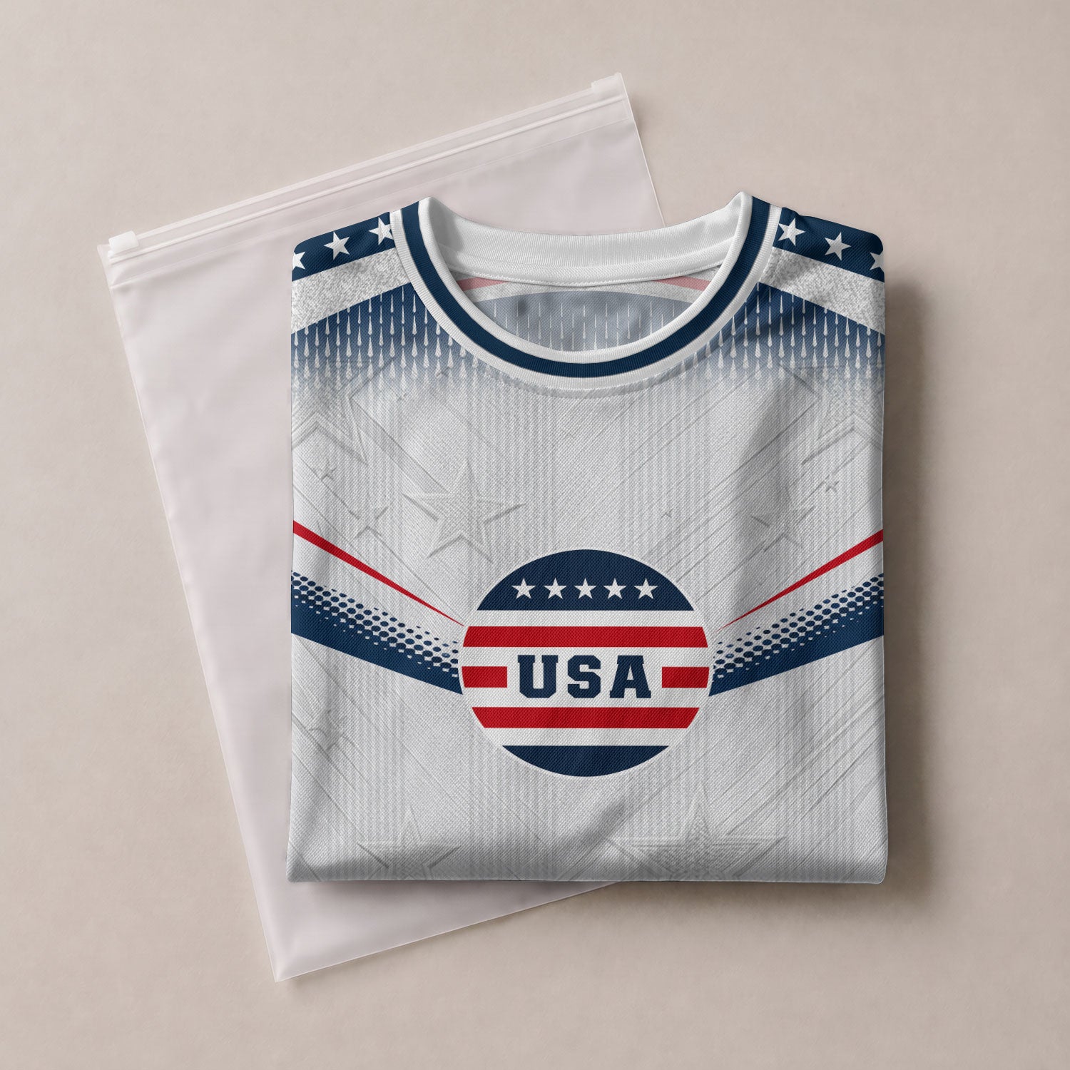 Personalized USA White Soccer Jersey - Custom Name & Number Patriotic Sports Gear