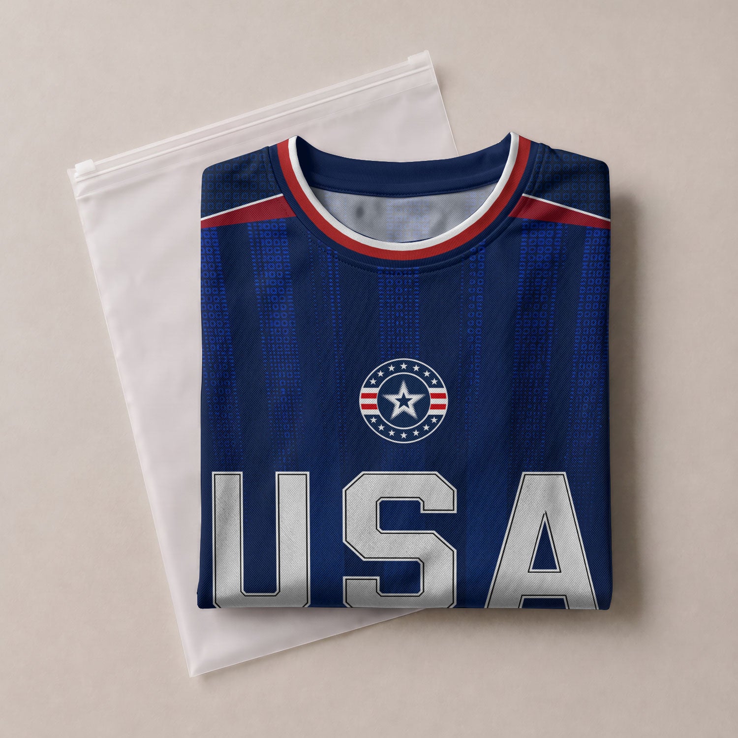Custom Blue USA Soccer Jersey - Personalized Name & Number Patriotic Sports Shirt