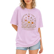 Daughter Of The King Shirt Butterfly Christian 2 Corinthians 6 18 Faith Graphic Tee - Rust Field Wear