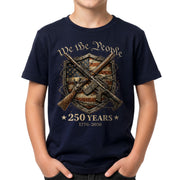 We The People 250 Years Kids T-Shirt 1776–2026 Patriotic USA Freedom Youth Tee