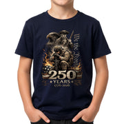 We The People 250 Years Kids T-Shirt Patriotic Military Soldier 1776-2026 Youth Tee