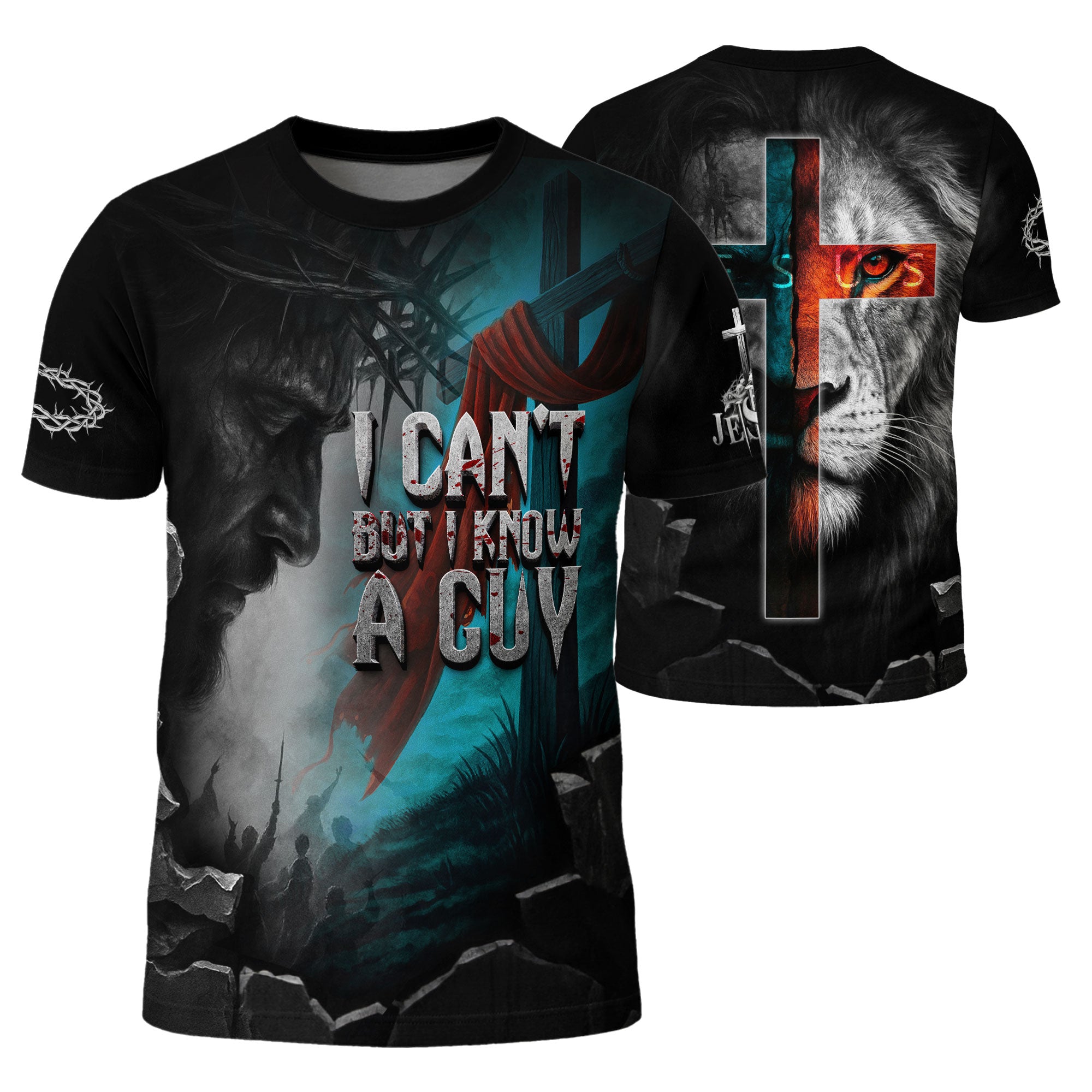 Christian Tee Shirts for Men, RustField Co - Jesus Crucifixion, Freedom Shirts - Rust Field Wear