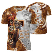 RustField Co, The Way The Truth The Life John 14 6 Lion Of Judah - Christian Tee Shirts for Men, Freedom Shirts - Rust Field Wear