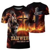 RustField Co Freedom Shirts - Yahweh Flame of Majesty, Christian Tee Shirts for Men - Rust Field Wear