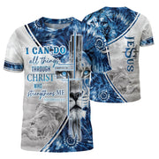 I Can Do All Things Through Christ Lion, Freedom Shirts - Christian Tee Shirts for Men, RustField Co - Rust Field Wear
