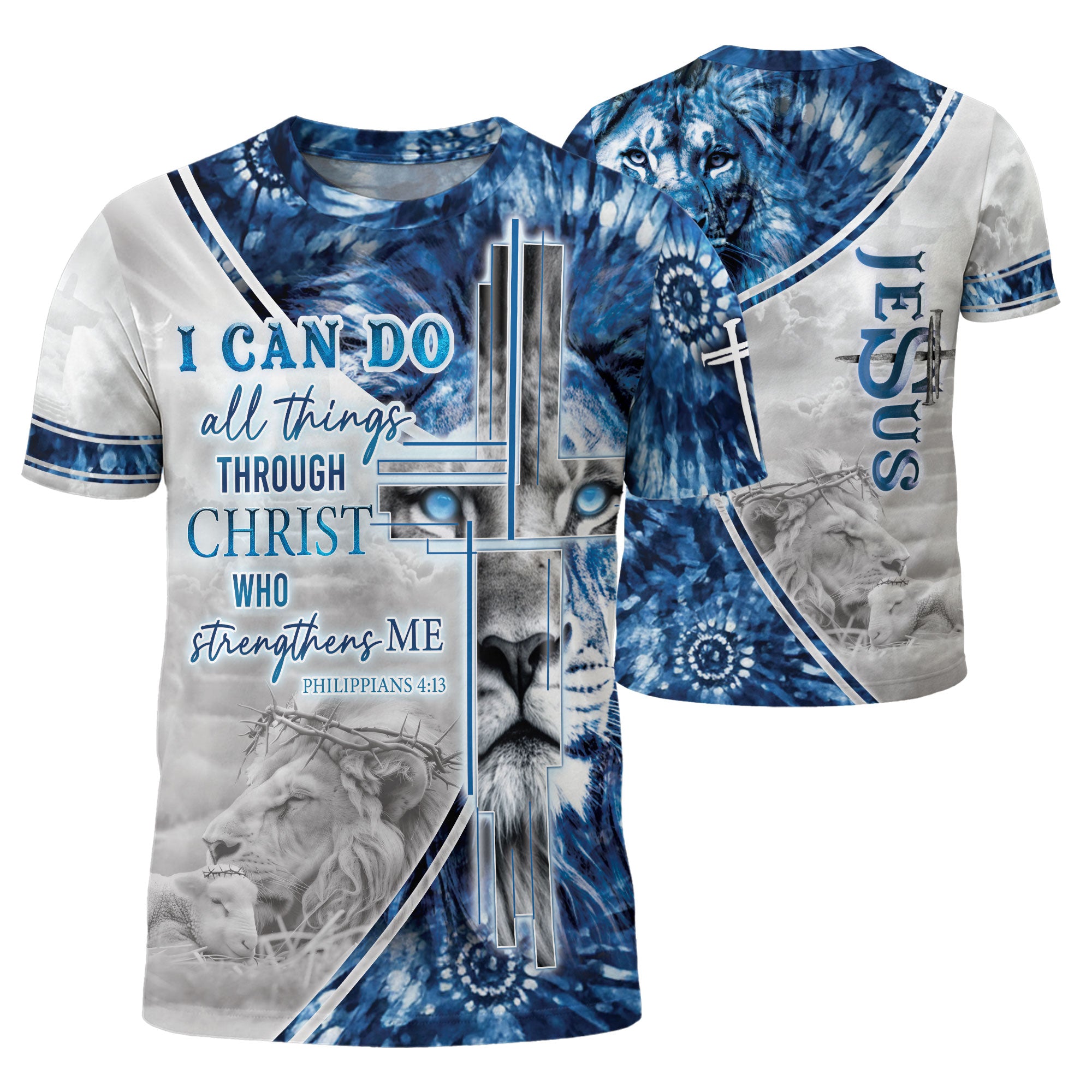I Can Do All Things Through Christ Lion, Freedom Shirts - Christian Tee Shirts for Men, RustField Co - Rust Field Wear