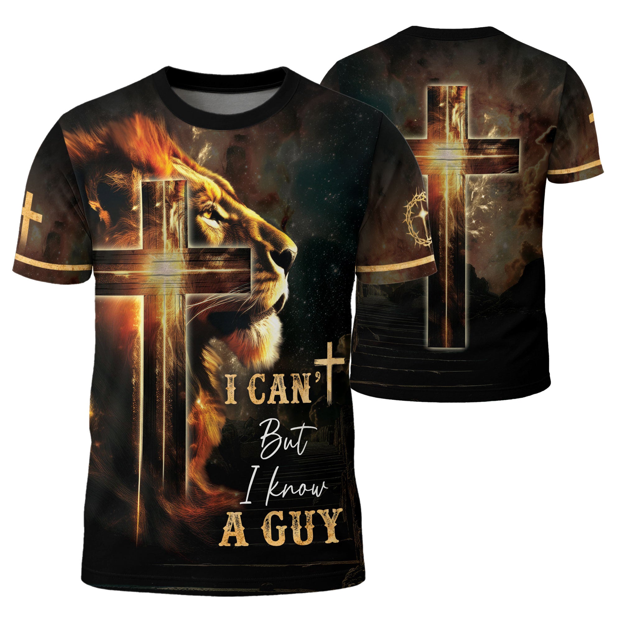 I Can't But He Can Fiery Lion Of Judah - RustField Co Freedom Shirts, Christian Tee Shirts for Men - Rust Field Wear