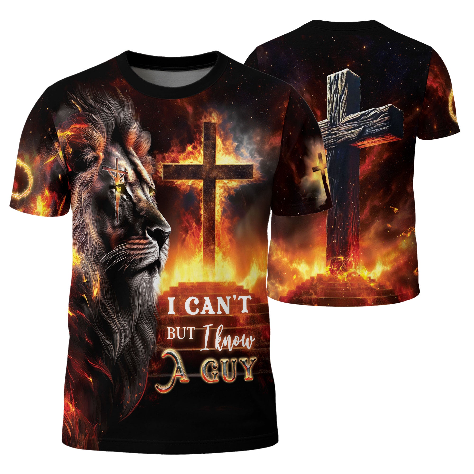 RustField Co Freedom Shirts - Strength From The Cross Philippians 4 13 Lion And Jesus, Christian Tee Shirts for Men - Rust Field Wear