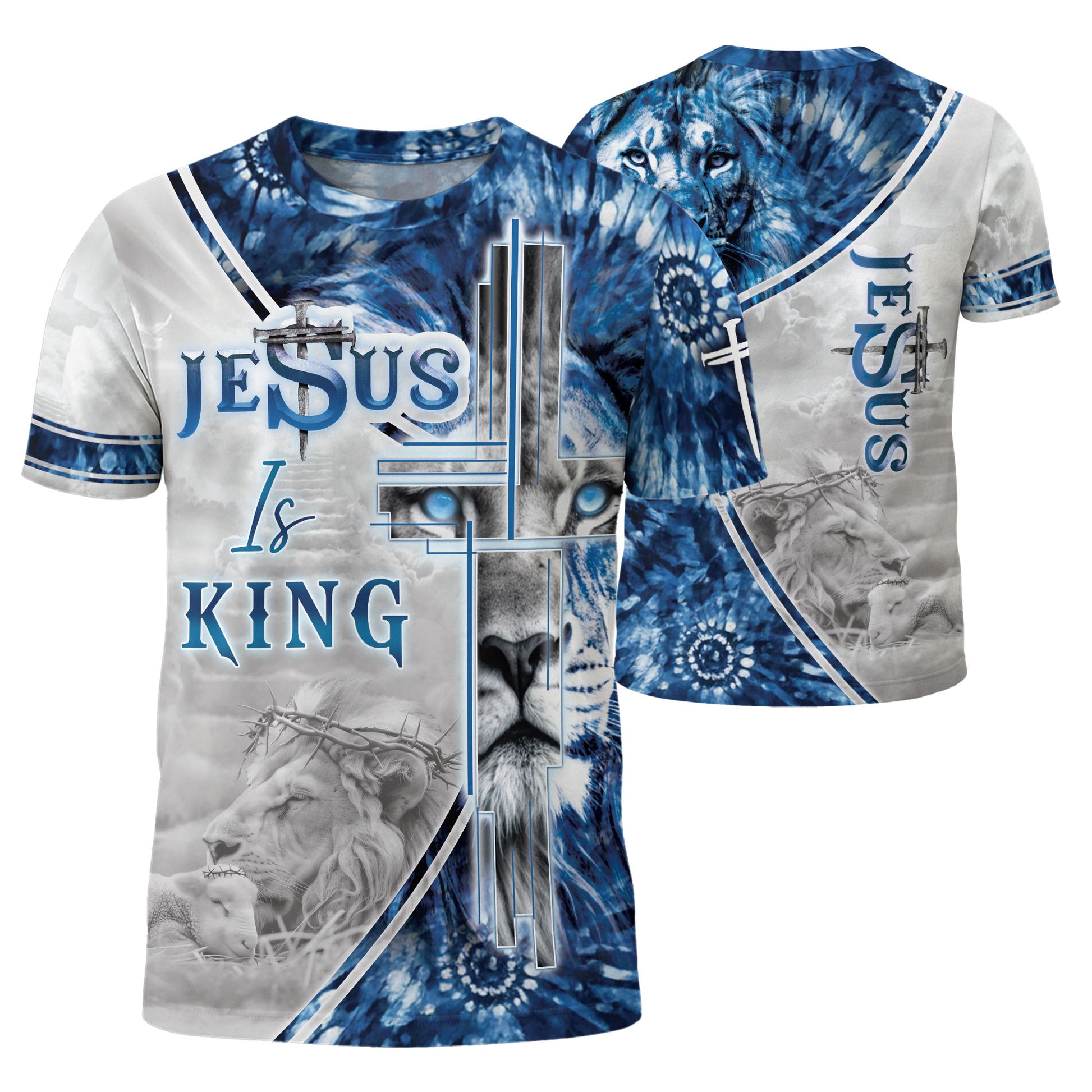 Freedom Shirts - Eyed Lion Of Judah Jesus Is King, Christian Tee Shirts for Men, RustField Co - Rust Field Wear