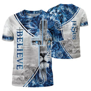 Freedom Shirts - The Gaze Of Truth Believe Eyed Lion, Christian Tee Shirts for Men, RustField Co - Rust Field Wear