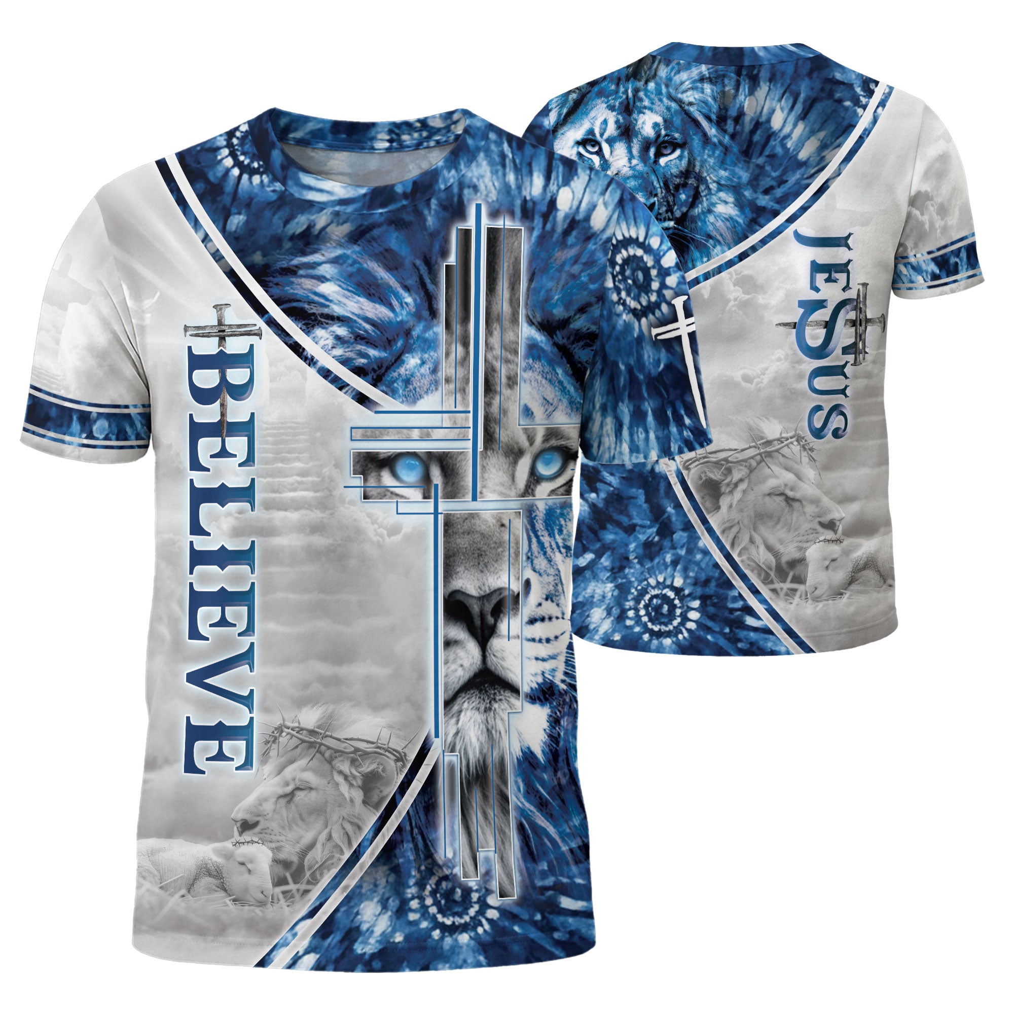 Freedom Shirts - The Gaze Of Truth Believe Eyed Lion, Christian Tee Shirts for Men, RustField Co - Rust Field Wear