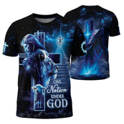 Freedom Shirts for Men, One Nation Under God Heavenly Lion Lamb Cross - Christian Tee Shirts, RustField Co - Rust Field Wear