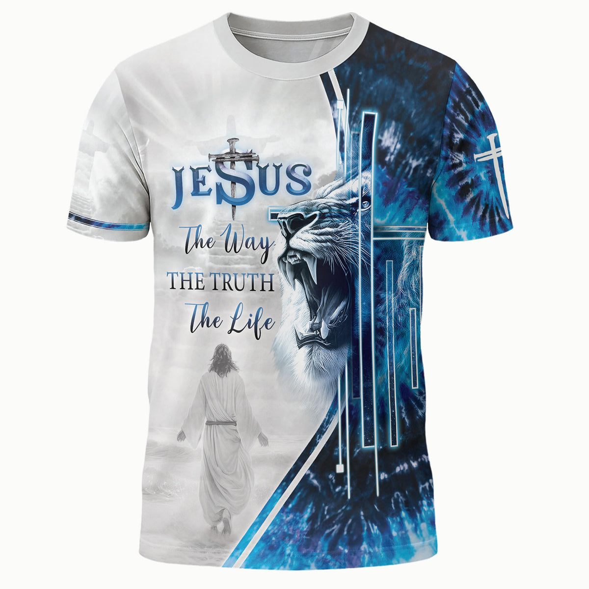 The Way, The Truth, The Life John 14:6 Roaring Lion Freedom Christian Graphic Tee for Men, Jesus Shirt, Christian Tee Shirts, Rustfield Co. - Rust Field Wear