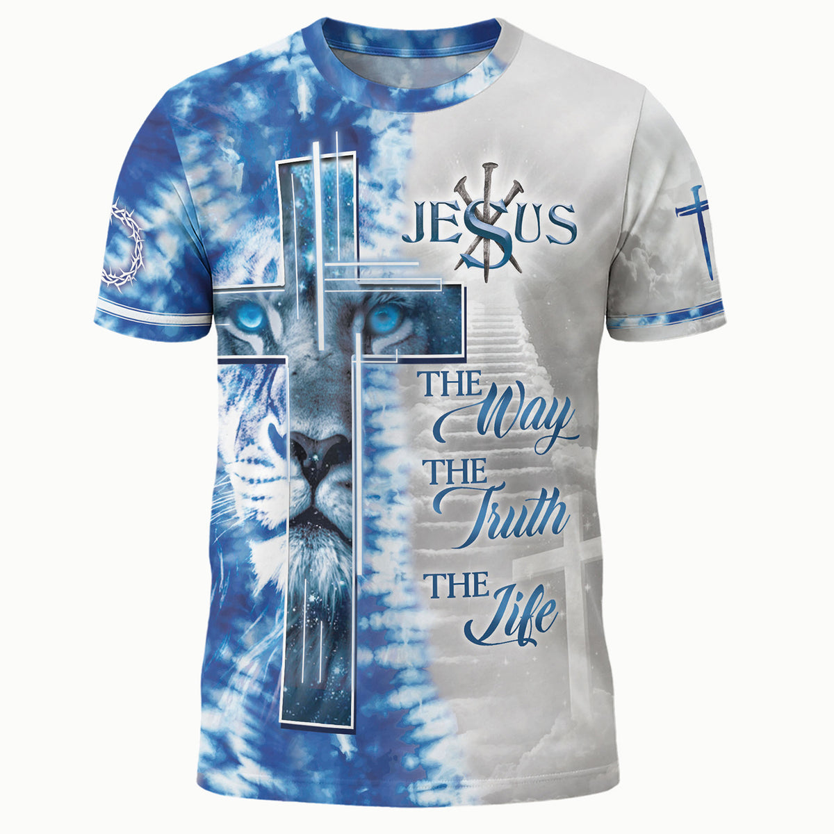 The Way, The Truth, The Life The Gaze Of Truth Eyed Lion Freedom Graphic Tee for Men, Christian Tee Shirts, Jesus Shirt, Rustfield Co. - Rust Field Wear