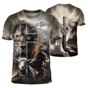Freedom Shirts for Men, Jesus The Way The Truth The Life Lion Lamb Cross - Christian Tee Shirts, RustField Co - Rust Field Wear