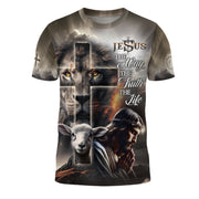 Freedom Shirts for Men, Jesus The Way The Truth The Life Lion Lamb Cross - Christian Tee Shirts, RustField Co - Rust Field Wear