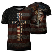 I Can't But I Know A Guy Lion and Jesus - Christian Tee Shirts for Men, Freedom Shirts, RustField Co - Rust Field Wear