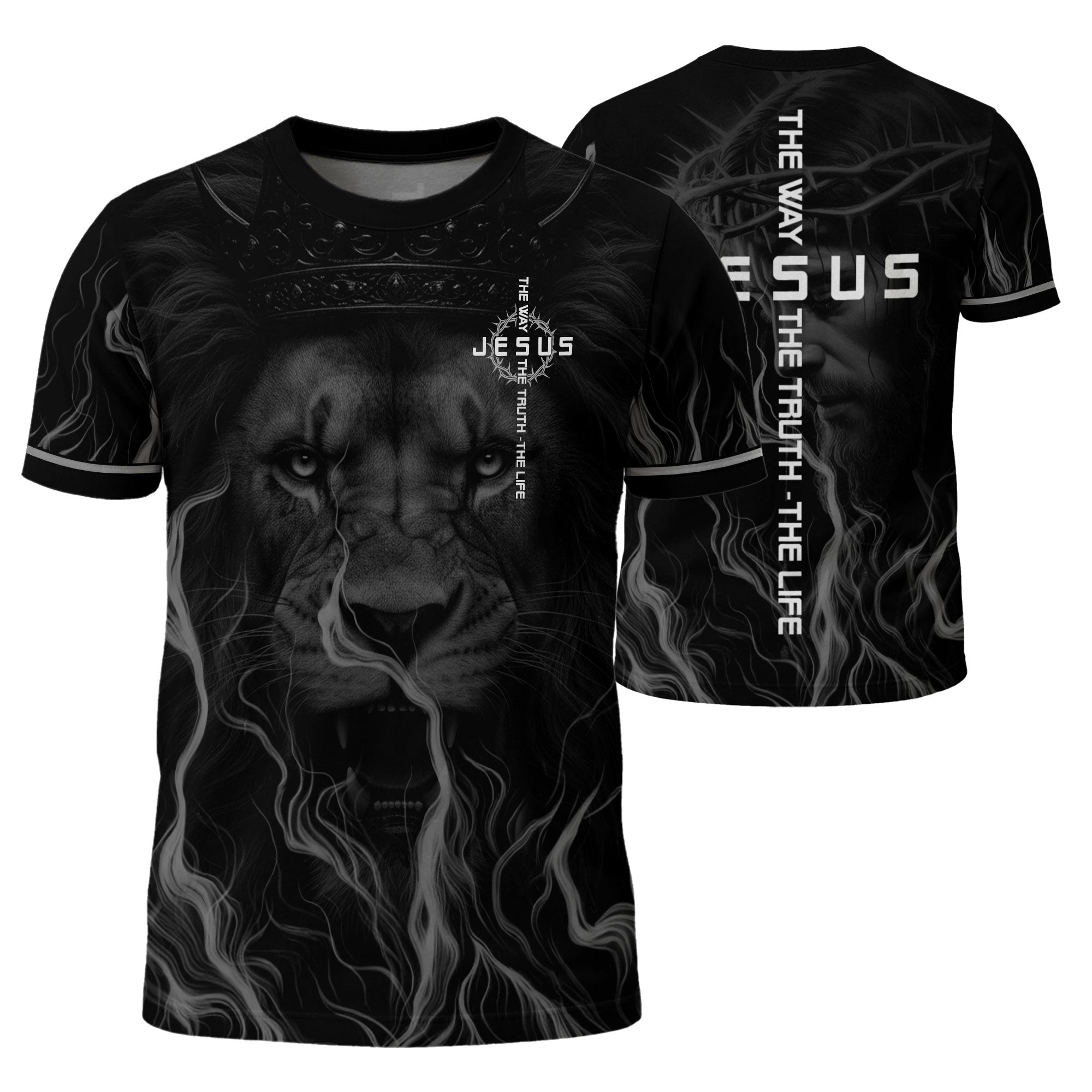Jesus The Way The Truth The Life Lion of Judah - RustField Co Freedom Shirts, Christian Tee Shirts for Men - Rust Field Wear