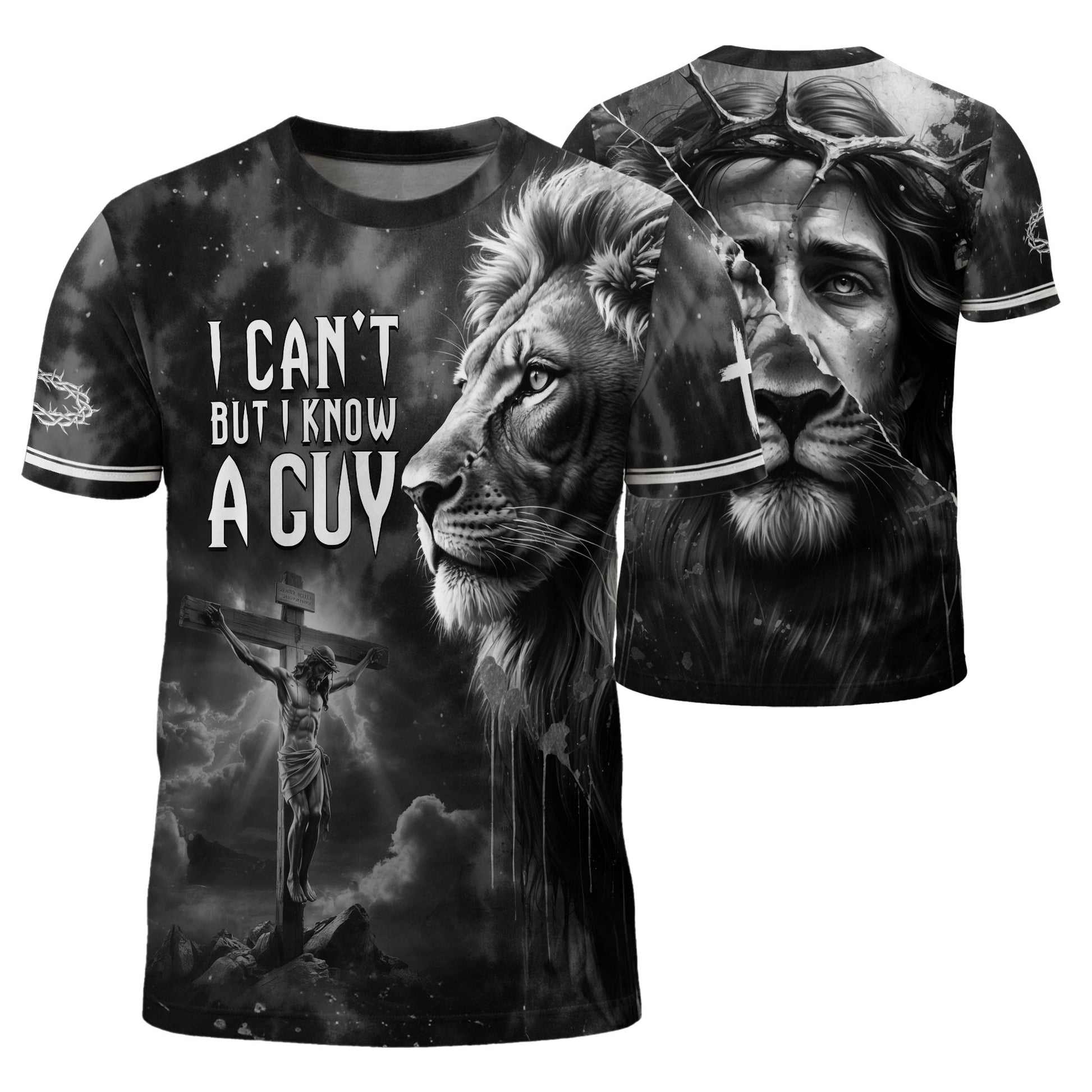 I Can't But I Know A Guy Jesus Cross Lion Of Judah Faith, Freedom Shirts - Christian Tee Shirts for Men, RustField Co - Rust Field Wear