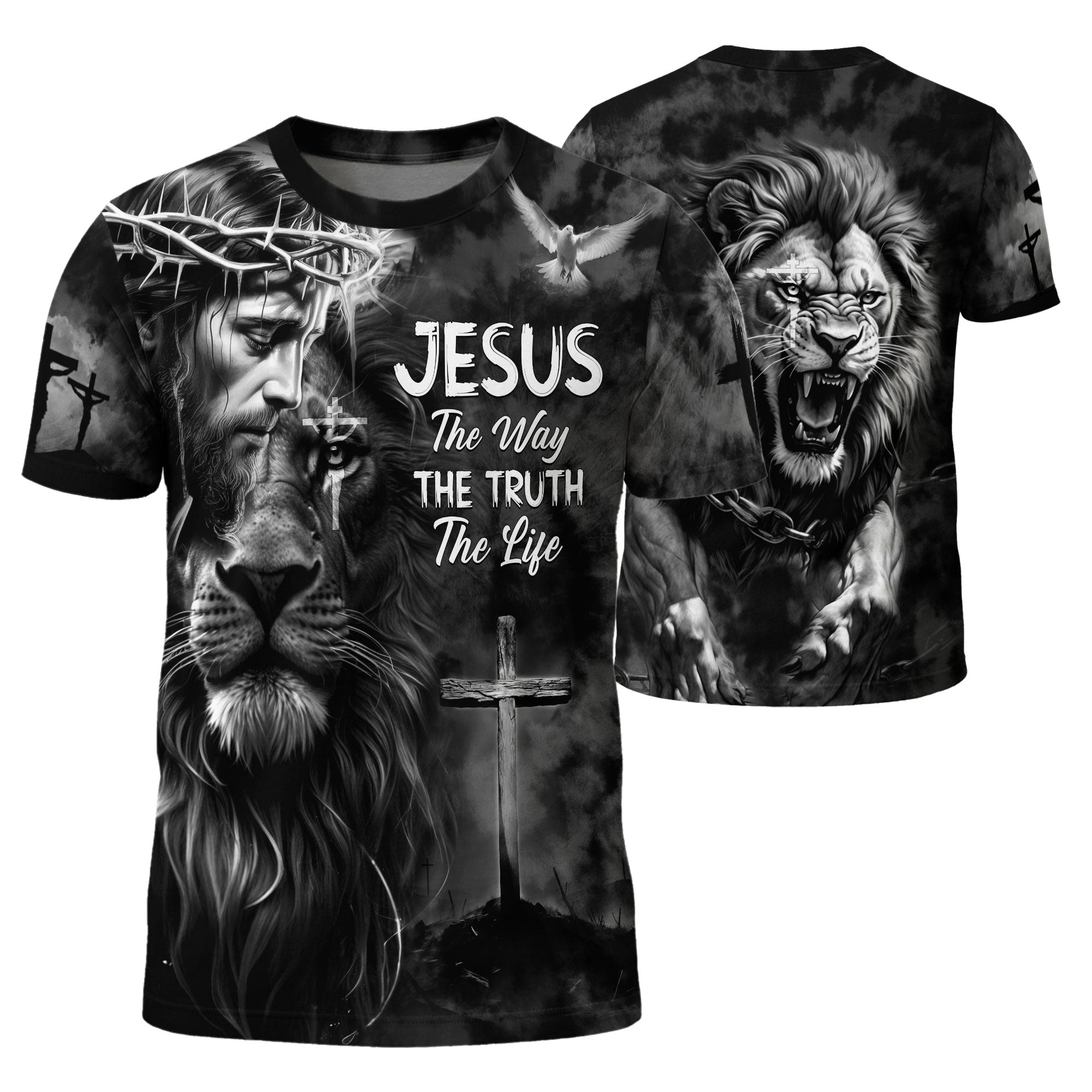 Freedom Shirts for Men, And Jesus Lion Of Judah Cross The Way The Truth The Life - Christian Tee Shirts, RustField Co - Rust Field Wear