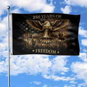 USA 250th Anniversary 250 Years of Freedom Flag 1776-2026 Liberty Bell Eagle