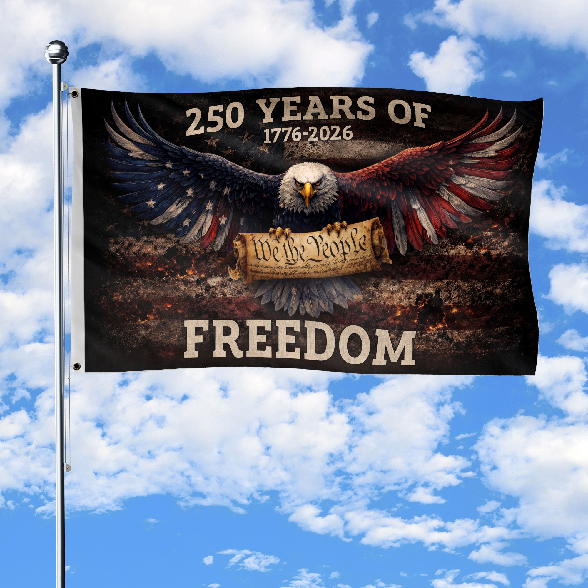 United States 250th Birthday Freedom Flag 1776–2026 We The People Outdoor Display