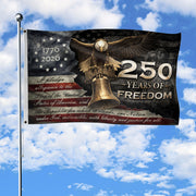 250 Years of Freedom Double-Sided House Flag 1776–2026 – Patriotic American Décor