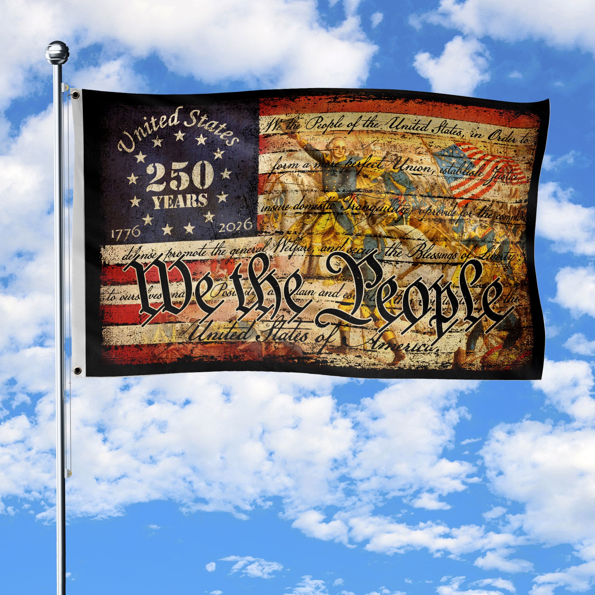 250 Years of Freedom “We The People” Double-Sided House Flag – Patriotic American Decor 1776–2026