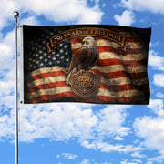 USA 250 Years of Freedom Flag 1776–2026 – Patriotic Eagle American Anniversary Flag - Rust Field Wear