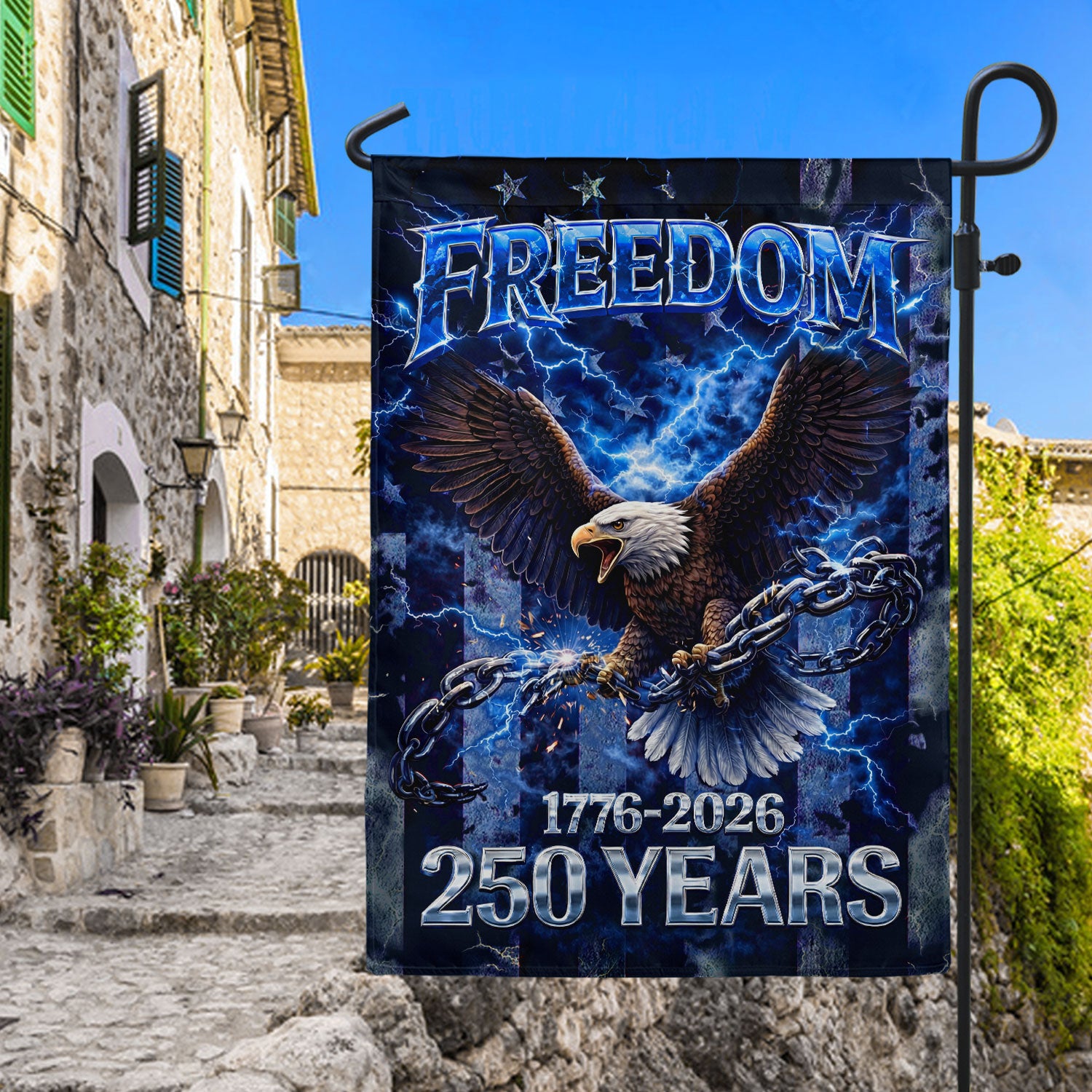 America 250th Anniversary House Flag - Patriotic Freedom Eagle 1776-2026, 250 Years Double Sided Outdoor Decor